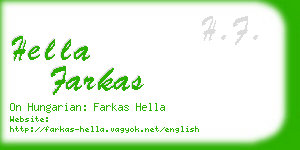 hella farkas business card